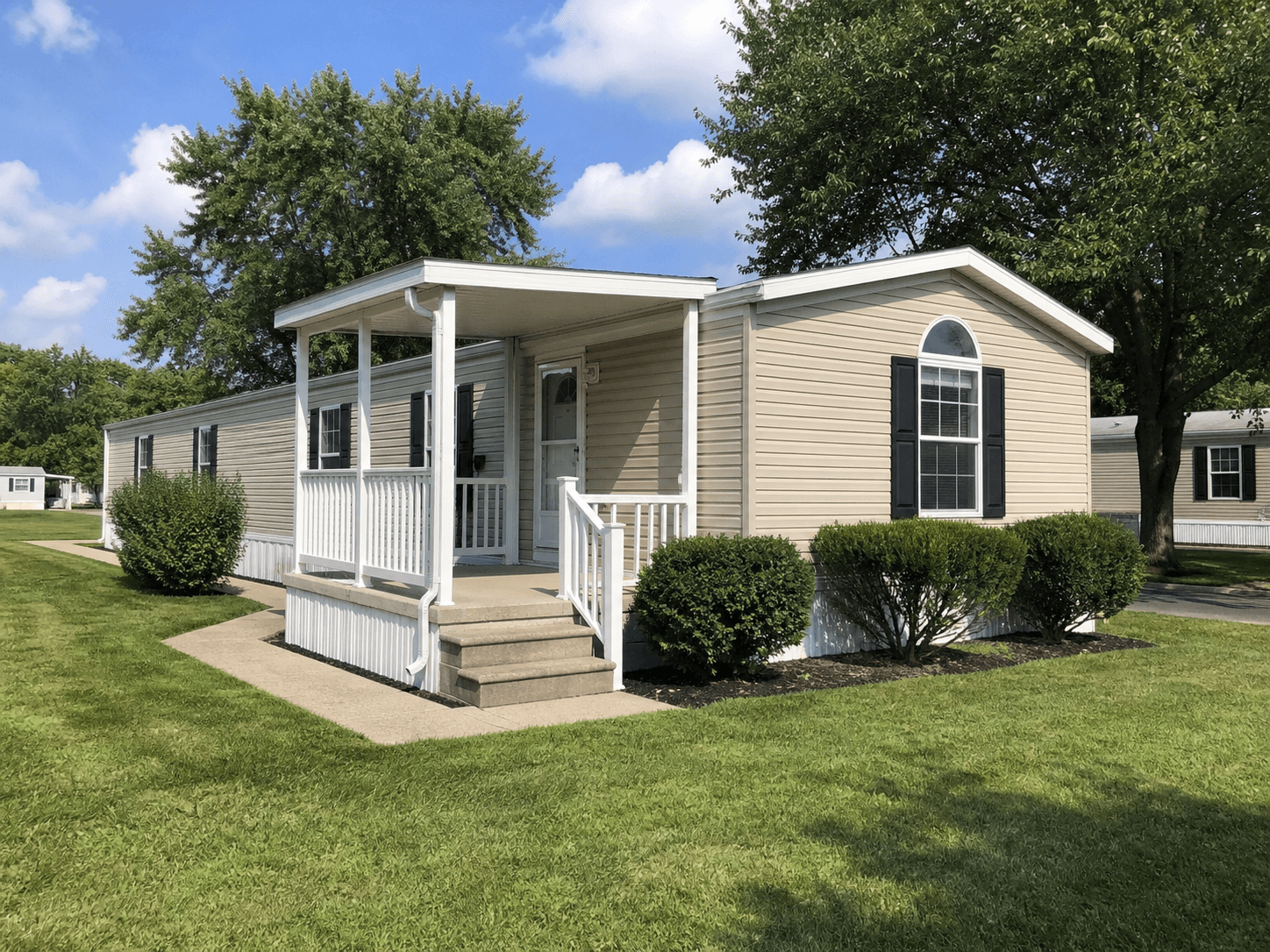 Manufactured home exterior at Greenfield Estates